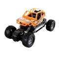 4x4 RC Rock Crawler Off-Road Buggy - High Suspension Remote Control Monster Truck - Orange Roll Cage Climbing Car - All-Terrain Toy for Boys & Kids. 