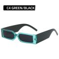Rectangle Frame Fashion Sunglasses Punk Vintage Design Black Shades Future Fashion Glasses Luxury For Men Women. 