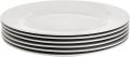 6pcs Set of 10/8/7 Inch Plain White Bone Kitchen Plates Ceramic Tableware Restaurant White Plates Dessert Plates Microwave Safe. 