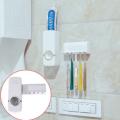 Fashion Automatic Toothpaste Dispenser Holder Bathroom Wall Mount Rack Bath. 