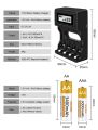 Daweikala AA1.5V 3400mAh Li-ion Rechargeable Battery AA Lithium-ion Battery for Remote Control Mouse Small Fan Electric Toy. 