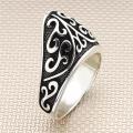 925 Sterling Silver Ottoman Kayi tribe Thumb Ring Men's Ring Exclusive Chic Accessory for Men Special Gift Made in Turkey. 