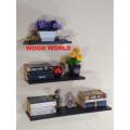 Pack of 3 BLACK (12 x 6 16 x 6 20 x 6) Wall hanging Floating Shelves,Book Shelf,Display decorative items, display Rack for Room/Kitchen /living room Storage/Display Rack/Photo Frames. 