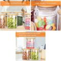 AKHPAL Glass Jars Set,Upgrade Spice Jars with Wood Airtight Lids and Labels, 450ml, 12 Piece Small Food Storage Containers for Home Kitchen, Tea, Herbs, Sugar, Salt, Coffee, Flour, Herbs, Grains…. 