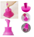 Bathroom Kitchen Unblock Toilet Waste Sink Dirt Clog Remover Drainer Small Pump - Orange. 