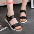 Korean Style Lady Summer Women Aged Flat Fashion Comfortable Ladies Shoes Wedge Sandals female women shoes. 