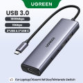 UGREEN 5-IN-1 USB Network Adapter RJ45 1000Mbps USB-C 3.2 10Gbps USB-A 3.2 10Gbps USB-A 2.0 480Mbps with Type C Power Supply Port. 