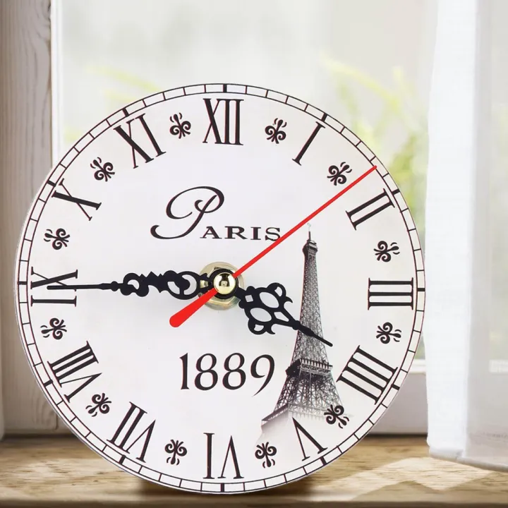 Vintage%20Wooden%20desk%20Clock%20Shabby%20Chic%20Rustic%20Kitchen%20Home%20-%20Image%205