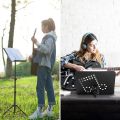 CAHAYA Sheet Music Stand: Music Stand with Carrying Bag Foldable Tripod Portable Sturdy for Laptop Projector Books Stand (Note Design) uk import. 