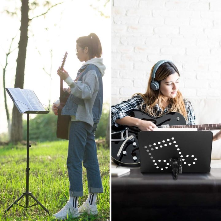 CAHAYA%20Sheet%20Music%20Stand:%20Music%20Stand%20with%20Carrying%20Bag%20Foldable%20Tripod%20Portable%20Sturdy%20for%20Laptop%20Projector%20Books%20Stand%20(Note%20Design)%20uk%20import%20-%20Image%208