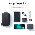 UGREEN Hard Drive Case External Portable Carry Case Cover 2.5 Inch for Element Seagate Expansion Backup Toshiba 4TB and Cables, Earbuds. 
