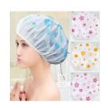 1Pcs Women Shower Satin Hats Reusable Bath Shower Caps Hair Double Waterproof Bathing Cap. 