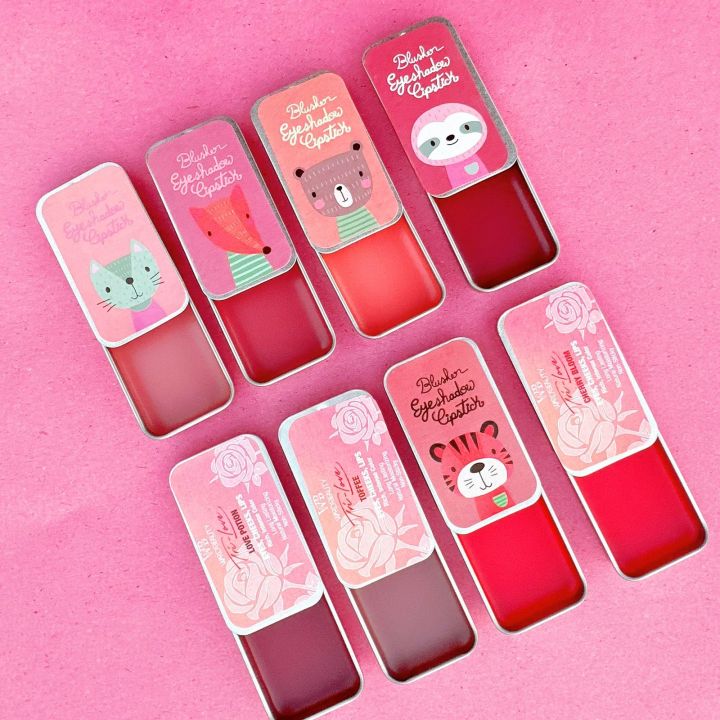 3 IN 1 Multifunctional Makeup Palette (Blush For Lips + Matte Lip Tint