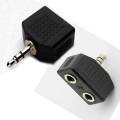 Couple Earphone Adapter Aux 3.5mm Stereo Audio Jack 2 Way Y Splitter Plug Two Headphones Cable Headphone Adaptor Audio Extension. 