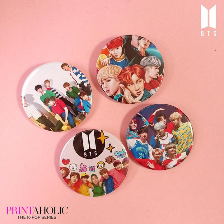Pack of 4 - BTS Badges for K-POP Army Lovers - Premium Quality, BTS Army, KPOP, Perfect Gift For Army