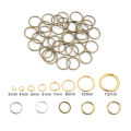 3-12mm Gold Sier Color Loops Open Jump Metal Split Rings Connectors For Diy Jewelry Finding Making Accessories Supplies. 