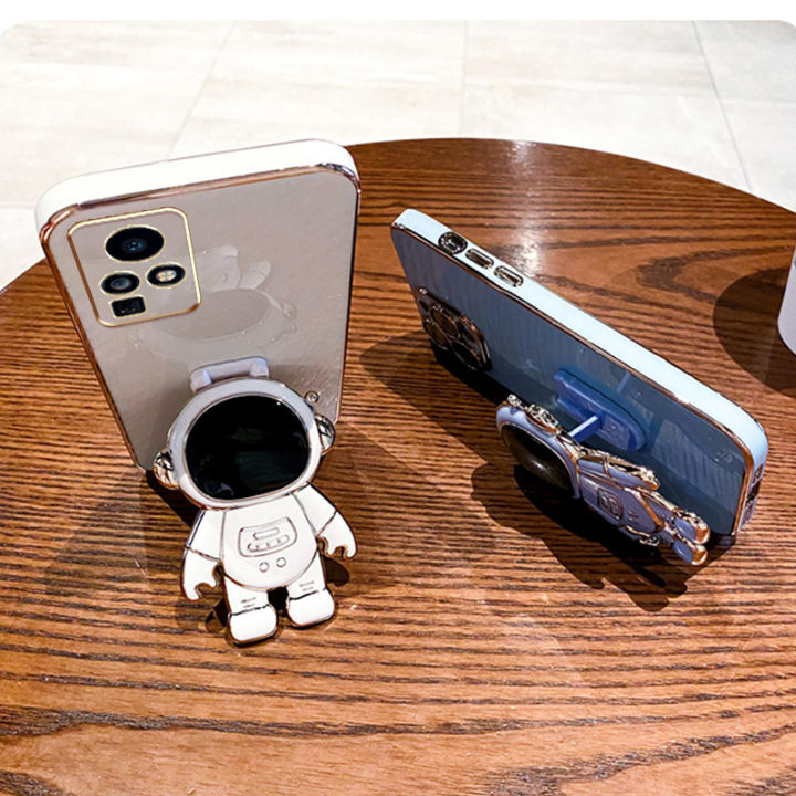 Maitus%20for%20Infinix%20Zero%20X%20Pro/Zero%20X%20Back%20Cover%20with%20Astronaut%20Hidden%20Stand%20Luxury%206D%20Plating%20Square%20Bumper%20Shiny%20Cases%20Soft%20Silicone%20Full%20Protection%20Mobile%20Phone%20Case%20for%20Boy%20Girls%20-%20Image%204