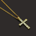 Hip Hop Alloy Gold Cross Pendant Necklace Religious Jewish Men Cuban Chain Fashion Pendant Accessories. 