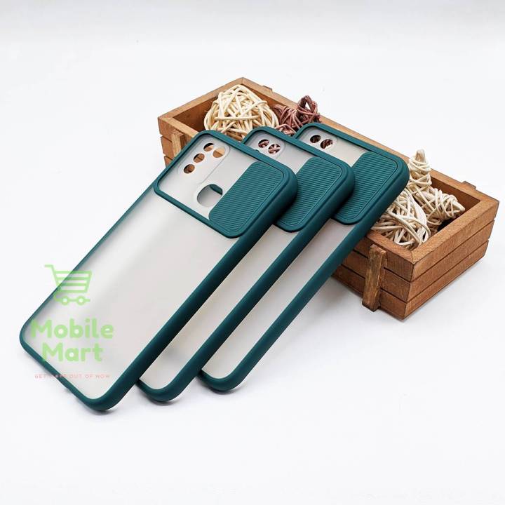 Infinix Smart Back Cover Smoky Matte Armor Case Window Camera