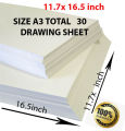 Premium Quality, Smooth, Thick Drawing Paper for Your Art Supplies - Perfect for Sketching, 15Cartridge Paper Size 11.7x 16.5 inches A3 for Sketching.... 