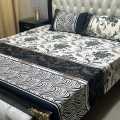 Crystal cotton satin Super Fine High Quality Fabric Doubel Bedsheet KIng Size. 