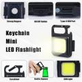 COB led rechargeable keychain waterproof light with 3 modes emergency light 800 Lumens for Home, Office, Outdoor, Camping with Type 'C' chargeing Cable. 
