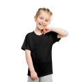 Plain Black Kids T-Shirt For Girls. 