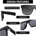 GLINDAR Oversized Square Polarized Sunglasses for Men Women. 