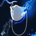 Fast to ship Transparent Face-Mask-Full-Face-Shield-with Lanyard-Anti-fog reusable durable plastic Face Shield protection with nose line Full-Eye-Face-Sunglasses-Women-Lip-Mask-sport mask sunny. 
