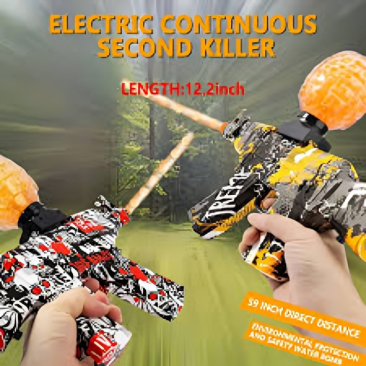 Electric Gel Blaster AK-47 Toy Gun Ultimate Outdoor Fun - Biodegradable Gel Balls, Graffiti Skins, Fast-Action Blasting, Perfect for Backyard Battles and Group Play Ages 14+ ( Multiply color and Design )