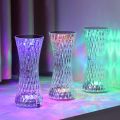 Rechargeable Diamond Crystal Table Lamp Acrylic Desk Decor Atmosphere Lamp LED For Home/Room. 