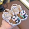 Girls' Spring/Summer Anti Kick Cute Baby 0-3 Year Old Indoor and Outdoor Walking Shoes Soft Thick Sole Baotou Sandals. 