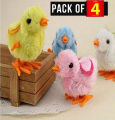 Pack of 4 Funny Walking Chicken Chick Toys - Cute Chooza Figurines for Kids. 