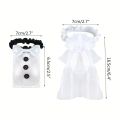 2Pcs Wedding Bride Groom Cups Glasses Ornaments, Glass DIY Bride To Be Bridal Shower Bachelorette Party Decor. 