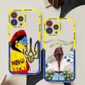 【Sandmdm】Ukraine Flag girl Pattern Phone Case for iPhone 11 12 13 Mini Pro Max 14 Pro Max Case shell. 
