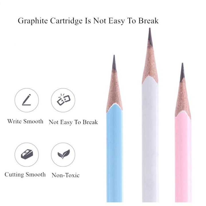 Graphite Triangle Deli Graphite Pencils Wood Pencil Writing HB 2B Pencil Triangle Rod Non ...