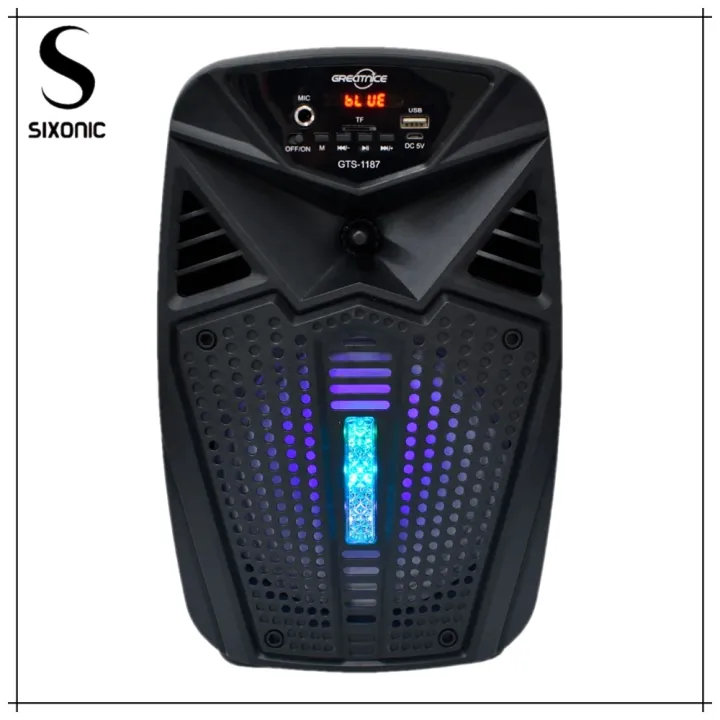 Sixonic%20100%25%20Original%206.5%20Inch%20Portable%20Rechargeable%20Wireless%20Bluetooth%20Speaker%20With%20Microphone%20and%20Remote%20Control%20Super%20Loud%20Woofer%20Speaker%20FM%20Radio,%20USB%20and%20Memory%20Card%20Supported%20-%20Image%206