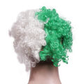 Pakistan 14 August Independent Day Cosplay Fancy  Curly Wig Green White Dummy Hairs Extension For Kids, Boys & Girls Unisex Party Wears For Celebration 14 Aug Event & Function Enjoy Jashan E Azadi Parties With Friends & Family. 