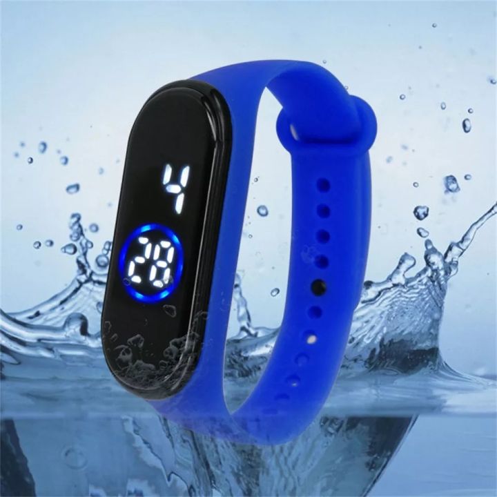 Waterproof Black Color. Water proof M3 Touch Led Bracelet Digital Watch ...