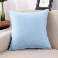 Home Cotton And Linen Cushion Cover 40x40 Solid Color Yellow Gray Blue Green White Home Decorative Anti-Dirty Pillows Case Sofa. 