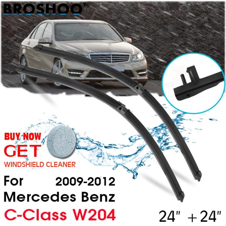 Car Wiper Blade Front Windscreen Windshield Wipers Auto Accessories For Mercedes Benz C-Class W204 24";+24"; 2009-2012