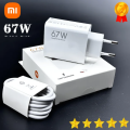 [Original] 6A Redmi_67W Turbo Wall Charger For Xiaomi 10 11 12 Lite 13T Redmi Note 10S 11T 12T 13 Pro POCO *Show Percentage* Charge With Type-C USB Charging Cable. 