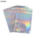 20pcs Iridescent Zip Lock Bags Pouches Cosmetic Plastic Laser Holographic Makeup Storage Bag Hologram Zipper Bags Gift Packaging. 