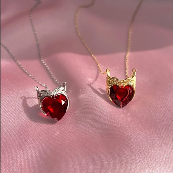Scarlet Witch Crown Necklace For Women Girl Fashion Geek Jewelry Accessories Silver Plated Witch Inspired Necklace Gift For Her
