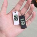 【HOT】 Unisex Student Electronic Clock Keychain Mini Electronic Student Oval Watch Digital Table Time Display Clock Hanging Keychain. 