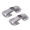 Hao Kan 2 Set Zinc Alloy Cabinet Hinges 4 Inch Hole Free Cupboard Door Bridge Type for Wardrobe Closet. 