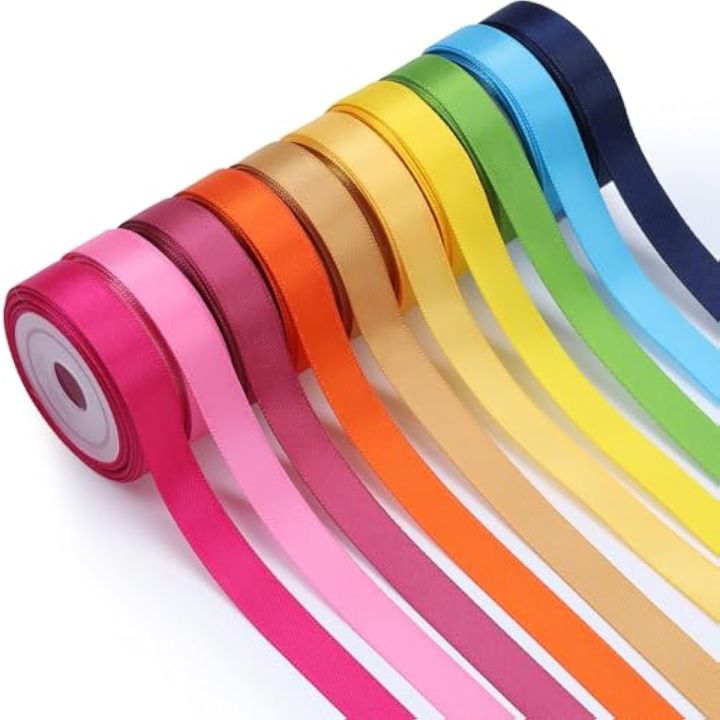 18 Meters 1inch wide Silk Satin Ribbons for Crafts Bow Handmade Gift ...