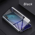 Biruiqu For VIVO Y15/Y12/Y17 Magnetic Absorption Case Metal Frame Shockproof Double Sided Tempered Glass Magnetic Case Cover. 