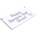 OUMERY Please Remove Your Shoes! Thank You! Take Your Shoes Sign & Bathroom - Wooden Home Decor Door Sign / Plaque. 