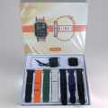 T5S smart watch with 7 Different straps in rendom colour | 42mm Big HD Display | Bluetooth calling - Touch watch - 7straps. 